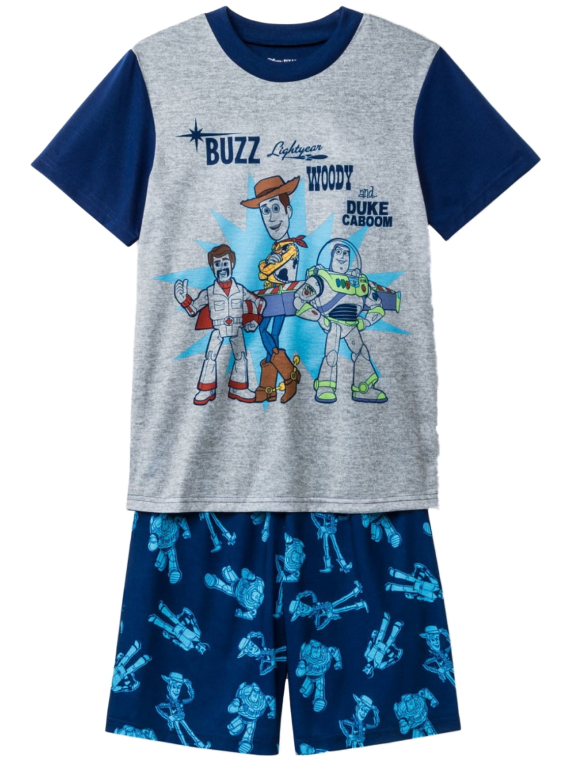 Toy Story Buzz Woody Pyjamas Childrens Kids Boys Blue Red PJs Age 4-8 Years 