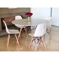 thumbnail image 4 of Mesa de Comedor Redonda 120 Grupo Microtec Blanca para 4 o 6 Personas Café Moderna Estilo Eames Patas de Madera Minimalista Moderna Grupo Microtec Mesa 120 Mesa 120, 4 of 4