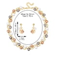 thumbnail image 3 of Conjunto de joyas para fiesta de chicas Collar Pendientes de botón Conjunto de bisutería para fiesta de graduación Collar y pendientes para mujer, 3 of 8