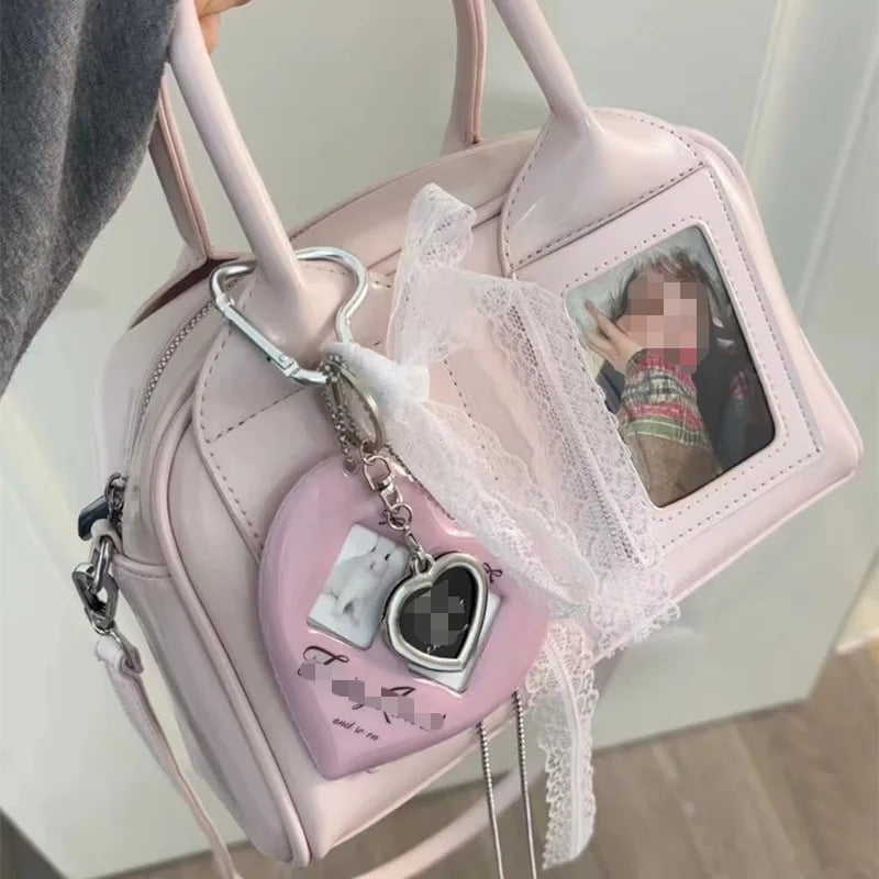 2026 New Y2K Harajuku Shoulder Bag Women Korean Transparent Ita Bag Crossbody Bag Female Japanese Designer Trend Handbag Purse