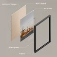 thumbnail image 4 of PixonSign Framed Wall Art Autumn Texas Farm Prints, Set of 4 Animals Countryside Pasture Landscape Wall Decors, Nature Wall Décor, Adhesive Canvas Poster, Modern Home Artwork - 8"x10" Black, 4 of 5