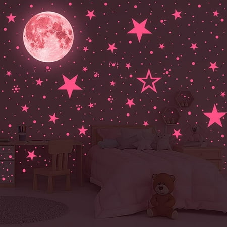 435 Pack Light Up Stars, Dots and Moon Wall Stickers for Bedroom, Boys, Girls, Nursery (Pink) | Walmart Canada 435 Pack Light Up Stars, Dots and Moon Wall Stickers for Bedroom, Boys, Girls, Nursery (Pink) | Walmart Canada
