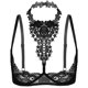 thumbnail image 2 of Sujetador transparente de encaje Floral con aros sin forro, Tops con cuello Halter y pecho descubierto, lencería femenina, camisetas sin mangas exóticas, Tops cortos, ropa interior, 2 of 4