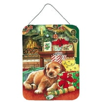 Carolines Treasures APH7552DS1216 Christmas Puppy Wall or Door Hanging Prints 12x16 multicolor