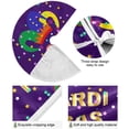 thumbnail image 5 of SKYSONIC Mardi Gras Tree Skirt Home Decoration Large Round Venetian Christmas Tree Skirt for Holiday Party Home Christmas Day Ornaments 48", 5 of 6