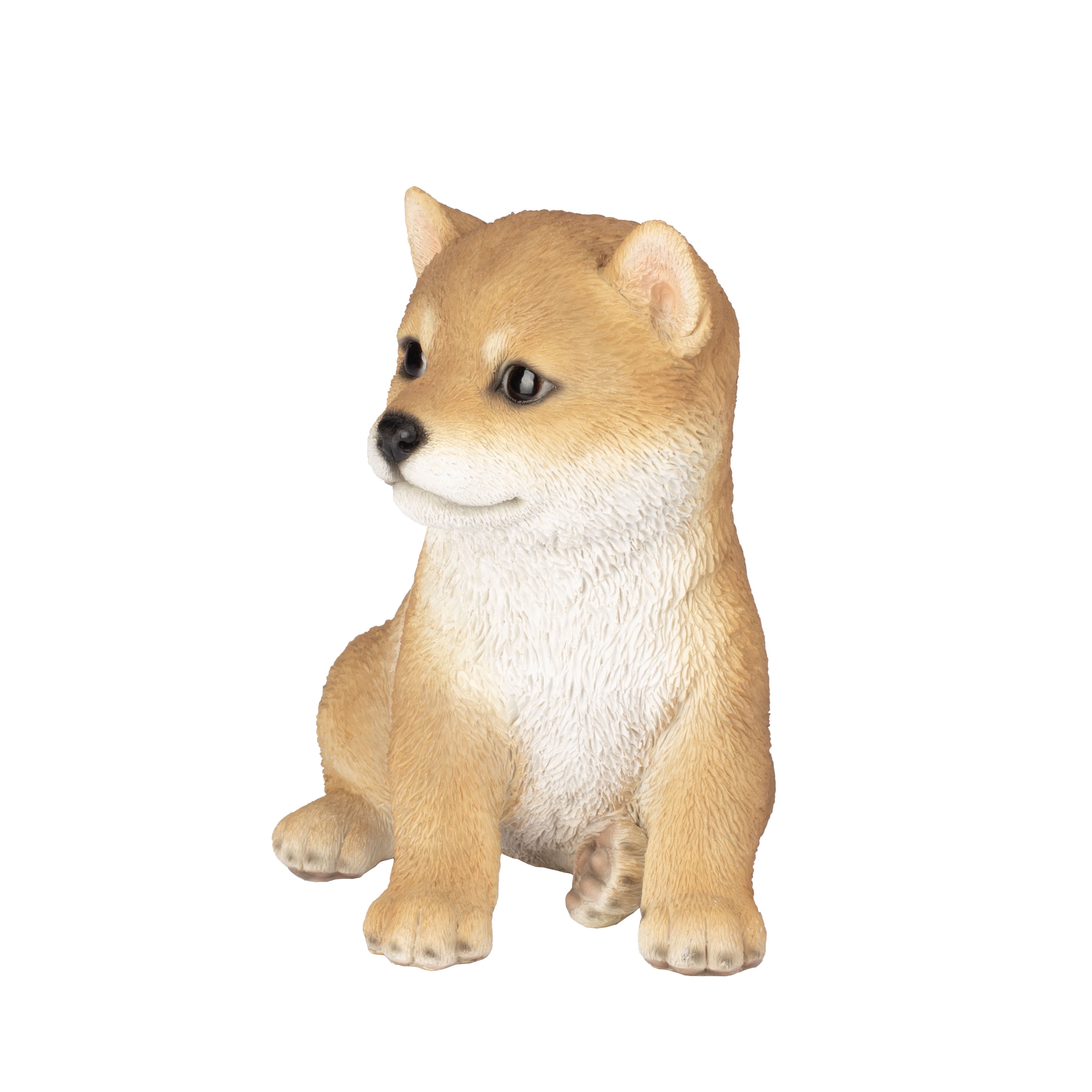 SOREAL Brown Shiba Decorative Puppy Figurine for Home & Garden Décor, Handpainted Polyresin Dog Statue, Realistic Design | Gift for Dog Lovers | Weather-Resistant Indoor/Outdoor Decor