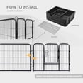 thumbnail image 4 of VIVOHOME Heavy Duty Foldable Metal Indoor Outdoor Exercise Pet Fence Barrier Playpen Kennel for Dogs Cats, 4 of 6