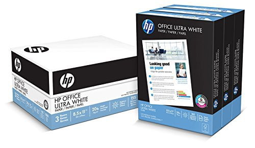 HP Office Ultra-White Paper 92 Bright 20lb 8-1/2 x 11 500/Ream 5/Carton 112103 