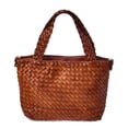 thumbnail image 2 of Isabella Rossetti Marie Hand Woven Leather Tote, Tan, 2 of 4