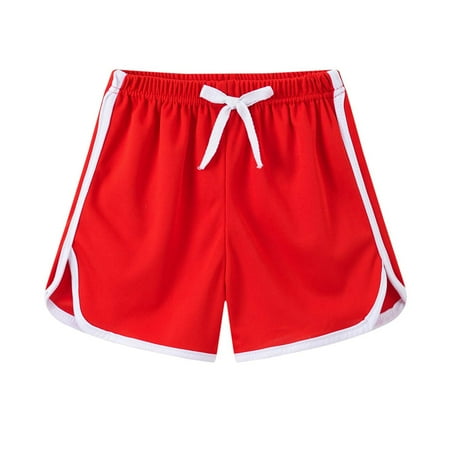 

Leutsin Summer Children s Casual Sports Shorts Solid Color Pants Big Children s Rubber Waist Beach Pants