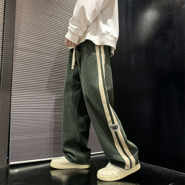 BoShiNuo Spring Autumn Male Casual Clothing Jogger Corduroy