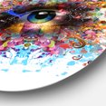 thumbnail image 3 of Designart - Magic Eye with Flowers' Ultra Vibrant Animal Metal Circle Wall Art, 3 of 4