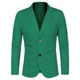 thumbnail image 2 of INSPIRE CHIC Men's Notched Lapel Long Sleeve Knit Blazer with Pockets, 2 of 4