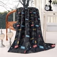 thumbnail image 2 of Black Controllers Games Labels Black Pattern Blanket,Comfortable Soft Lamb Wool Throw Blanket,All Season,Warm Lightweight Blankets for Sofa Bed Couch Living Room Chair,50"x60", 2 of 4
