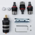 thumbnail image 5 of PinesC Thermostatic Push Button Shower Valve Cartridge Replacement, Shower Diverter Valve Cartridge Kit Full Set Backup, 3 way Vertical Valve Backup, 5 of 5
