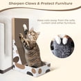 thumbnail image 6 of Cat Scratching Board, L Shaped Corrugated Cat Scratching Board with Box, Protect Furniture Couch, 6 of 8