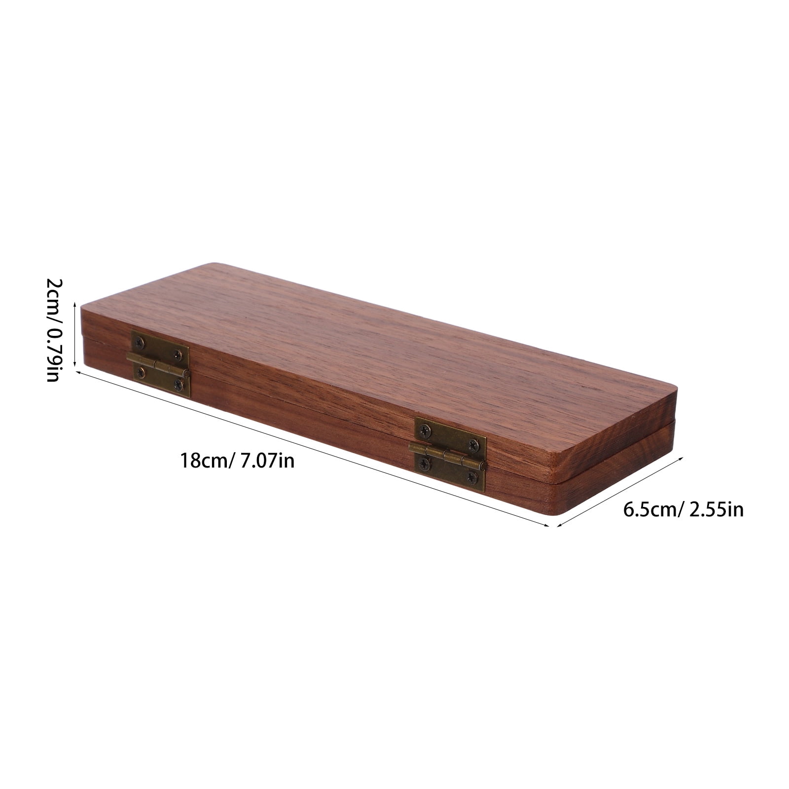 RENACLIPY Portable Coffee Wood Watercolor Palette Case with Cover for Travel