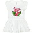 thumbnail image 3 of Inktastic Flamingo with Tropical Flowers Girls Toddler Dress, 3 of 5