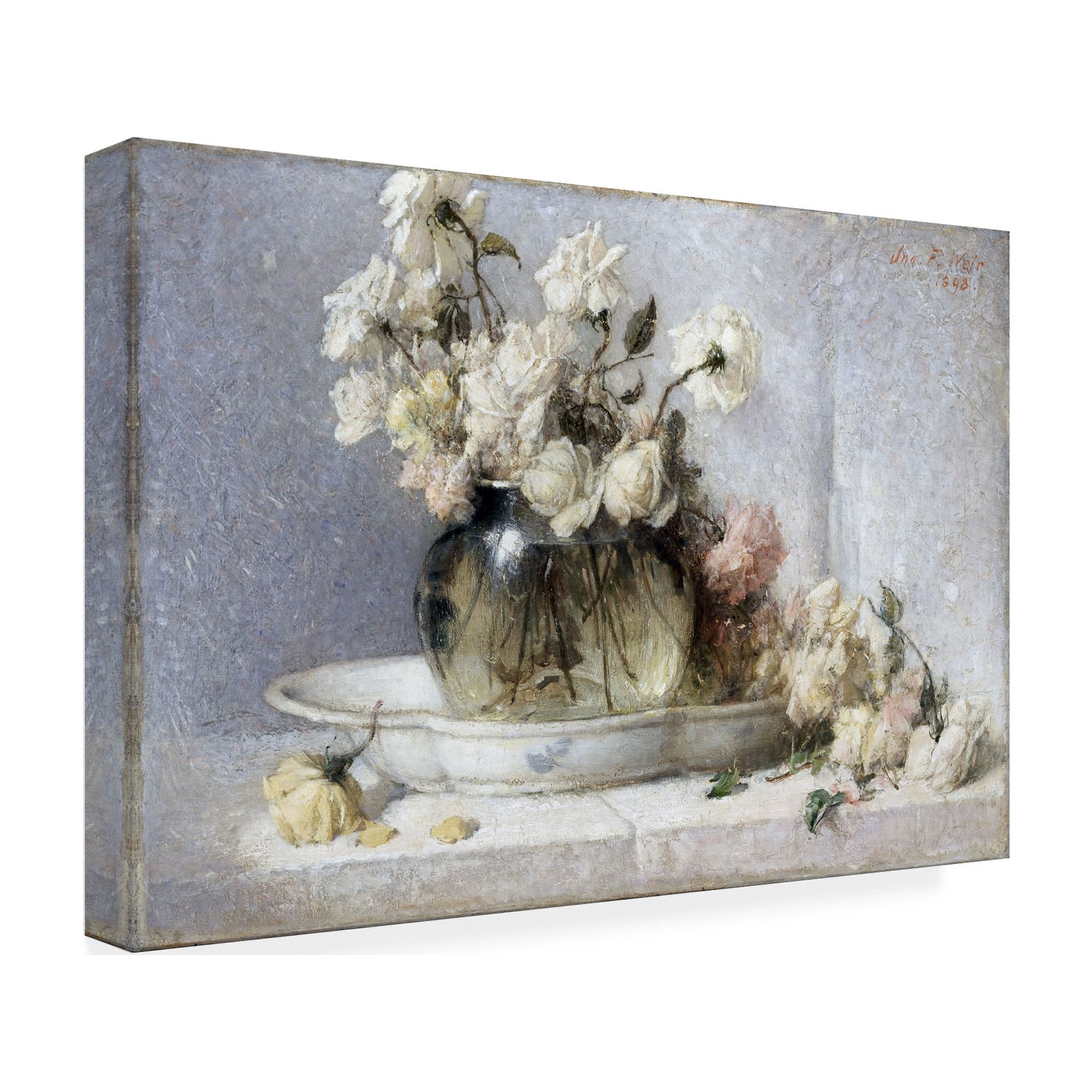 John Ferguson Weir 'Roses' Canvas Art