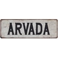 thumbnail image 1 of ARVADA Vintage Look Rustic Metal City State Sign 8 x 24 Matte Finish Metal 108240041039, 1 of 1