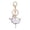 White, variant on Ballerina Keychain for Women Girls Sparkling Rhinestone Ballet Dancer Keyring Pendant Alloy Bag Charm for Purse Wallet Car Keys