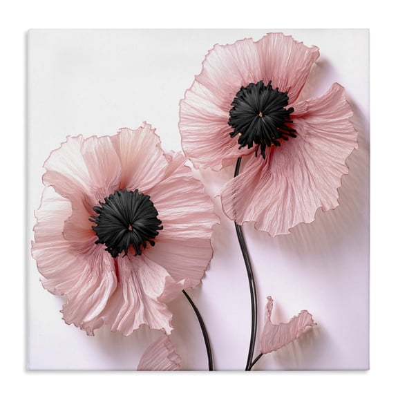 Properly Pink Poppies Canvas Wall Art, design by Sasha