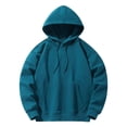 thumbnail image 1 of Wyzesi Chandails Rouges pour Hommes à Fermeture Éclair Couleur Unie à Capuche Manches Longues, 1 of 6