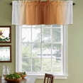 thumbnail image 3 of Dark Burnt Orange Grey Ombre Curtain Valances for Windows, Kitchen Valance Window Treatments Panel 2 Pack, Farmhouse Gradient Minimalist Rod Pocket Short Curtains for Bathroom Bedroom 42 x 12 Inch, 3 of 8