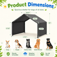 thumbnail image 3 of Euqvunn Dog Shade Shelter, Portable Outdoor Dog Tent with Waterproof Cover, Pet Shade House for Garden, Patio, Backyard, Travel - Gray, 3 of 8