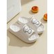 thumbnail image 3 of Women's Summer Black Flat Sandals With Cartoon Dog Pattern, Indoor Anti-Slip Bathroom Shower Comfortable Slippers, 3 of 4
