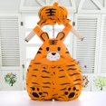 thumbnail image 3 of Mono infantil de verano para recién nacido, ropa con estampado de animales, Tigre, sandía y sombrero, trajes de 2 piezas, 2020, 3 of 4