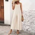 thumbnail image 4 of PBFRDSJ One Piece Jumpsuits for Women Sleeveless Spaghetti Strap Loose Romper Summer Casual Breathable Wide Leg Jumpsuit, 4 of 7