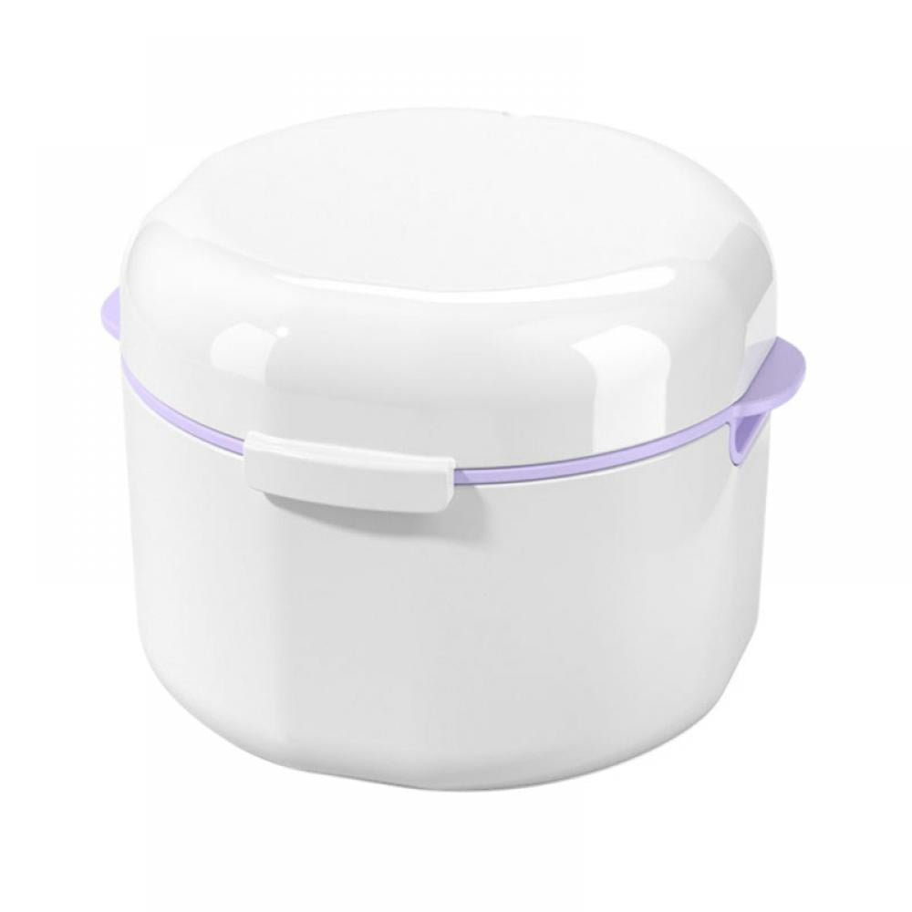 Denture Case with Strainer Basket, Denture Cup, Retainer Case, Denture