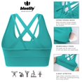 thumbnail image 3 of Sujetador deportivo BLUELILY de soporte medio con tiras cruzadas para mujer, 3 of 6
