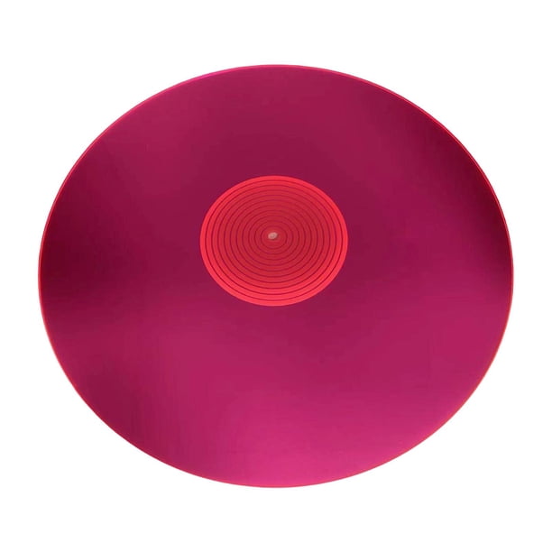 Alfombrilla para plato giratorio, alfombrilla para tocadiscos, accesorio de fácil instalación de 12 pulgadas. Rosa