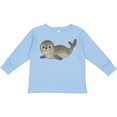 thumbnail image 3 of Inktastic Adorable Seal Illustration Cute Animal Art Boys or Girls Long Sleeve Toddler T-Shirt, 3 of 5