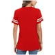 thumbnail image 5 of Fiudx Ropa de Mujer Camiseta Informal con Cuello En V y Mangas Raglán con Estampado Del Día de La Independencia para Mujer, 5 of 5