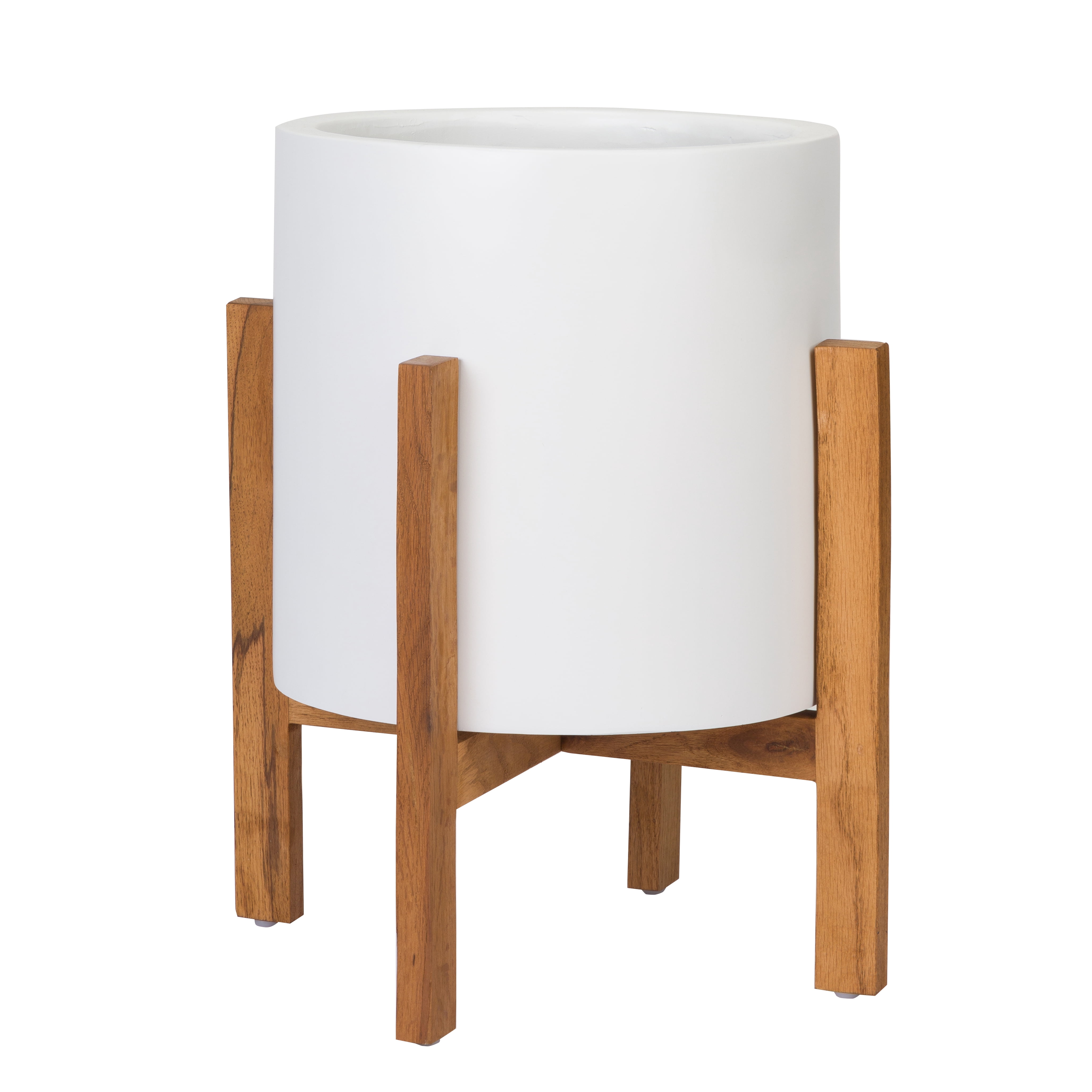 Rowan Modern Resin Outdoor Planter - 18" White