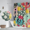 thumbnail image 3 of Boho Cactus Shower Curtain for Bathroom Green and Red Tropical Colorful Plant Shower Curtain with Hooks Waterproof Polyester Fabric Modern Artistic Decorative Shower Curtain, 36x72 Inch, 3 of 6