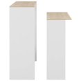 thumbnail image 5 of vidaXL Bar Table with 2 Table Tops White and Oak 130x40x120 cm, 5 of 5
