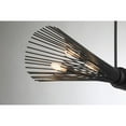thumbnail image 6 of Longfellow 6-Light Linear Chandelier in Matte Black, 6 of 6