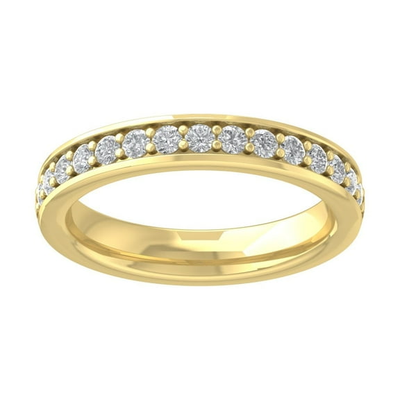 Araiya Fine Jewelry 14K Yellow Gold Diamond Band Ring (1/2 cttw, I-J Color, I2 Clarity), Size 5.5