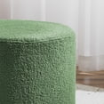 thumbnail image 3 of Bezseller Round Upholstered Pouf Ottoman Footrest for Living Room, Bedroom,Green, 3 of 8