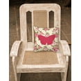 thumbnail image 2 of Butterfly Shabby Chic Yellow Roses Fabric Decorative Pillow, 2 of 2