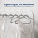 thumbnail image 3 of Ganchos de Terciopelo Premium Serenelife, Ahorradores de Espacio, Resistentes, con Gancho Metálico Giratorio de 360°, para Trajes, Pantalones y Vestidos, Gris, Pack 10, 3 of 7