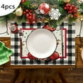 thumbnail image 2 of TIELUTT 4 Pcs Napperon de Noël Nappe en Lin Tapis Thermique Napperon de Table de Cuisine Napperons Ronds pour Table à Manger Napperons pour Table Extérieure Napperons Ronds Napperons Ronds pour Table Intérieure, 2 of 4