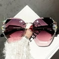 thumbnail image 4 of Minnieouse Gafas sin montura Gafas de sol Ins Multipropósito Playa de gran tamaño Multicolor Mano de obra fina Lentes de bloqueo de luz de larga Type3 NO3, 4 of 6