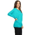 thumbnail image 2 of Women's Trendy style dolman sleeves solid tunic top, 2 of 3