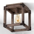 thumbnail image 2 of JONATHAN Y Magnolia 8" Iron Rustic Farmhouse LED Flush Mount, Brown, JYL7473A, 2 of 8