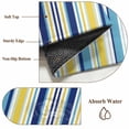 thumbnail image 6 of 2x3 Ft Entryway Area Rug, Blue Yellow Striped Kitchen Rug Runner Washable Floor Mat, Colorful Ombre Abstract Stripes Non Slip Indoor Door Mat Throw Carpet for Bathroom Living Room Bedroom, 6 of 8